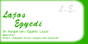 lajos egyedi business card